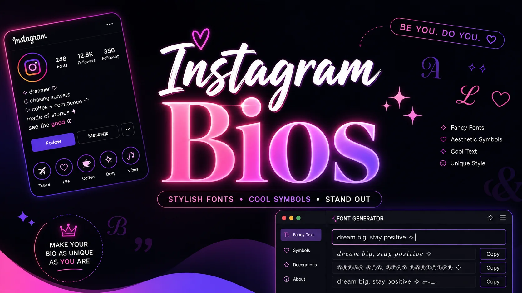 Instagram Bios to Copy and Paste – 100+ Stylish Ideas